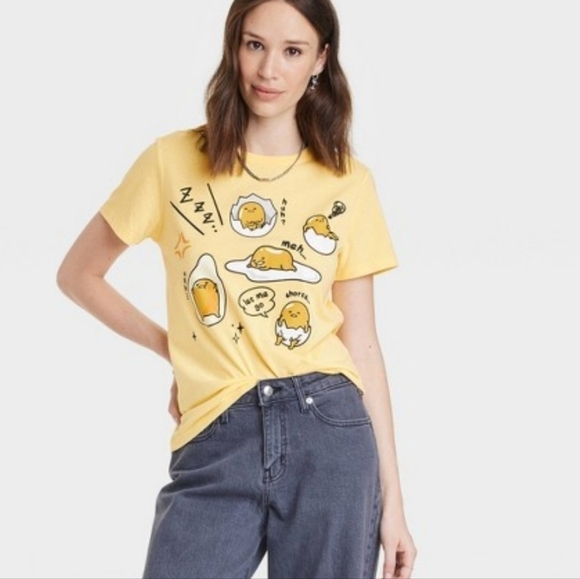 Sanrio Tops - Sanrio Gudetama Yellow Tee L